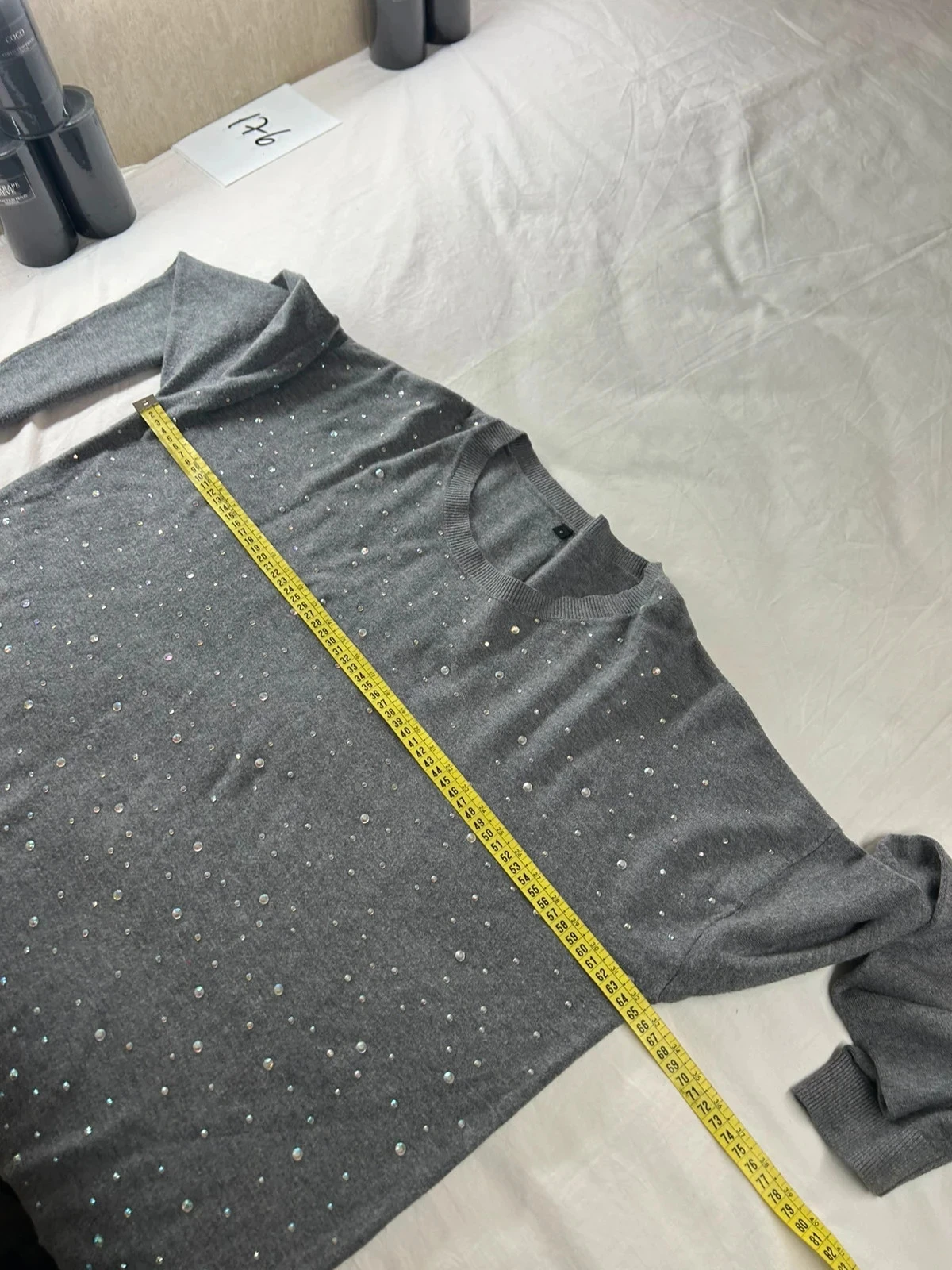 Vintage grey beaded sequin sweater – photo 6